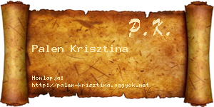 Palen Krisztina névjegykártya
