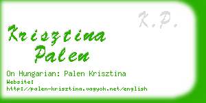 krisztina palen business card